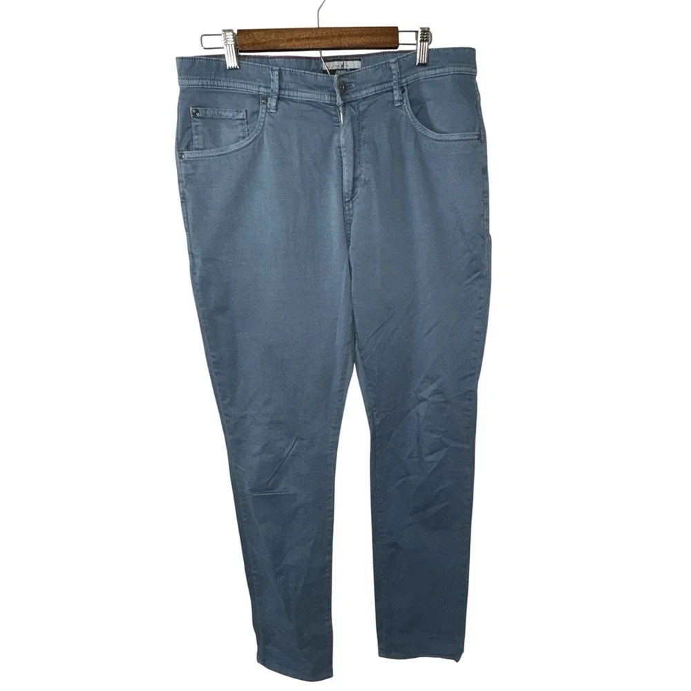 Johnnie-O Carmel Pants Men 34x34 5-Pocket Stretch JMPA100050 Blue Stretch Chinos